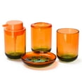 thumbnail image 5 of Locco Decor Bathroom Vanity Accessories Set 5 Pieces Duo Color- Soap Dispenser Toothbrush Holder Soap Holder Tumbler Cup Toilet Brush Orange, 5 of 5