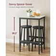 thumbnail image 3 of VASAGLE Bar Table, Small Kitchen Dining Table, High Top Pub Table, Height Cocktail Table for Living Room Party, 23.6 x 23.6 x 36.2 Inches for Narrow Spaces, Vintage White and Black, 3 of 7