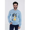 thumbnail image 2 of Bluey Dad Christmas Mens Cotton Gauze Long Sleeve Sweater Blue Small, 2 of 5