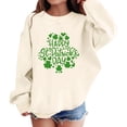 thumbnail image 2 of Otqutp Kids Crewneck Sweatshirt Girls Thin Pullover Sweatshirts St Patricks Day Casual Long Sleeved Shirt Teens Shamrock Print Tops, 2 of 8