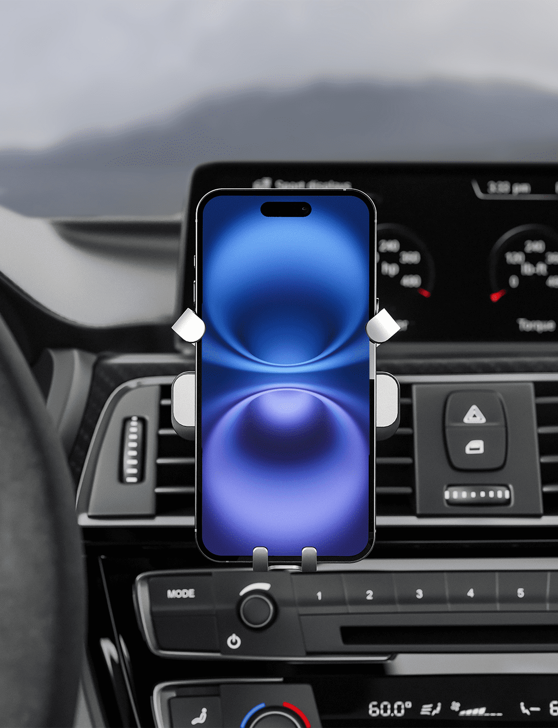 Bracketron AutoGrip Universal Car Vent Phone Mount, One-Hand Lock, Gravity Grip, Fits Phones up to 3.75" Wide