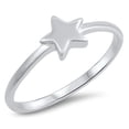 thumbnail image 1 of Classic Star Ring .925 Sterling Silver Band Jewelry Female Male Unisex Size 6, 1 of 4