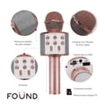 thumbnail image 3 of Microfono Karaoke Inalambrico Con Bluetooth y Bocina Altavoz RoseGold Marthing Micrófono Bluetooth Con Mezclador Bocina Recargable Diversion y Entretenimiento Actividades de Karaoke y Familiares, 3 of 10