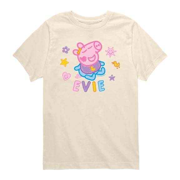 Peppa Pig - Evie Scribbles - Toddler Short Sleeve Graphic T-Shirt
