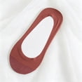 thumbnail image 4 of No Show Socks Womens for Flats Seamless Footies No See Invisible Low Cut Liner Socks Wine Free Size, 4 of 5