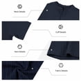 thumbnail image 7 of FINALGANG Mens Solid Color Short Sleeve Cable Knit Polo TShirt For Business Casual Office Wear Daily Summer Outdoor Activities Navy XXL, 7 of 7