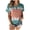 Light blue, variant on Womens Summer Tops Tiy-dye Casual Short Sleeve Round Neck Loose Blouse T Shirts Tee Printed Side Split Tunic (S-5XL)
