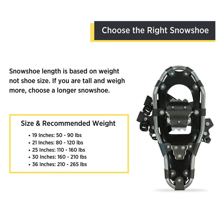 Outbound 21 in Lightweight Aluminum Snowshoes Kit for Adults