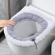 thumbnail image 5 of Asiento de inodoro para el hogar engrosado con asa, anillo de inodoro de invierno, juegos lavables, asiento de inodoro de punto, un asiento, 5 of 8