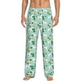 thumbnail image 2 of Goofa Horse And Flower Printed Soft Pajama Pants for Men, Wide Leg Comfy Casual Lounge Yoga Pants-Medium, 2 of 9