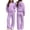 Purple, variant on SERTGUTR Girls' Zip Up Hoodie Set Fleece Lined Full Zip Drop Shoulder Kangaroo Pocket Wide Leg Sweatpants Casual Winter Warm Two Piece Outfit School Everyday Outerwear