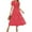 c01Red, variant on Women's Summer Floral Boho Maxi Dress Wrap Short Sleeve V Neck Ruffle A-Line Flowy Wedding Guest Long Dresses Green S