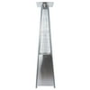 HEXAGO - 40,000 BTU Pyramid Patio Heater with Wheel Stainless Steel Outdoor, Adjustable Portable Floorstanding Heater, ETL Listed