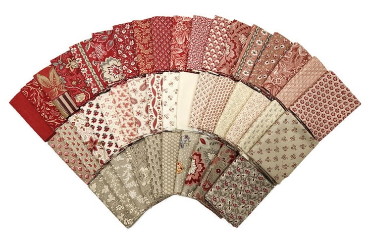  10 Fat Quarters - Assorted Moda French General France