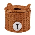 thumbnail image 1 of Distributeur de Boîte à Mouchoirs, Porte-Mouchoirs Rond en Rotin Polyvalent Entretien Facile avec Couvercle pour Table, 1 of 8
