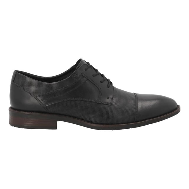 Mocasin Destroyer Hombre Vestir Piel Ajustable Elegante Negro 29.5