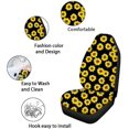 thumbnail image 4 of Jeiento Cute Shiba Inu Car Interior Seat Cover Set Dog Paw Print Front&Rear Seat Cover for Women Girls Dirty-Proof Front Seat Cover and Rear Split Bench Protection, 4 of 7