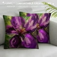 thumbnail image 3 of Nawypu Watercolor Orchid Throw Pillow Covers Purple Flower Floral Cushion Cases Decorative Pillow Cases for Couch Sofa Bedroom, 3 of 5