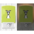 thumbnail image 2 of Caroline's Treasures BB1298CNL Checkerboard Lime Green Italian Greyhound Ceramic Night Light, 6x4x3", multicolor, 2 of 2