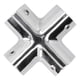 thumbnail image 2 of 4 Way Cross Boat Hand Rail Fitting 316 Stainless Steel Heavy Duty Tube Pipe Connector, 2 of 5
