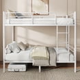 thumbnail image 5 of Capri Metal Twin over Twin Bunk Bed, Noise Free, Heavy-duty, 400 lbs Capacity, White, 5 of 11