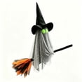 thumbnail image 2 of Cififendec Halloween Hanging Witch Ghost Decor, 27.56", Flying Ghost with Broom & Eyes for Tree Porch Spooky Outdoor Display, 2 of 7