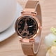 thumbnail image 2 of Agite el mismo tipo de reloj de mujer con piedra magnética con reloj de estrella magnética con correa de malla de espejo de diamantes, 2 of 5