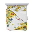 thumbnail image 7 of Sunflower Twin Size Down Alternative Comforter, Lightweight Comforter Quilt Bedding Set with Pillow Shams Summer Botanical Butterfly Watercolor All Seasons Bed Comforter Duvet Insert 68"x86", 7 of 7