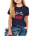 thumbnail image 2 of MKOSPLRT Girls USA Star Stripes Fourth July Tee Shirts Short Sleeve Crew Neck Patriotic Shirts Cute Independence Day Graphic Tees for 2-13Y, 2 of 4