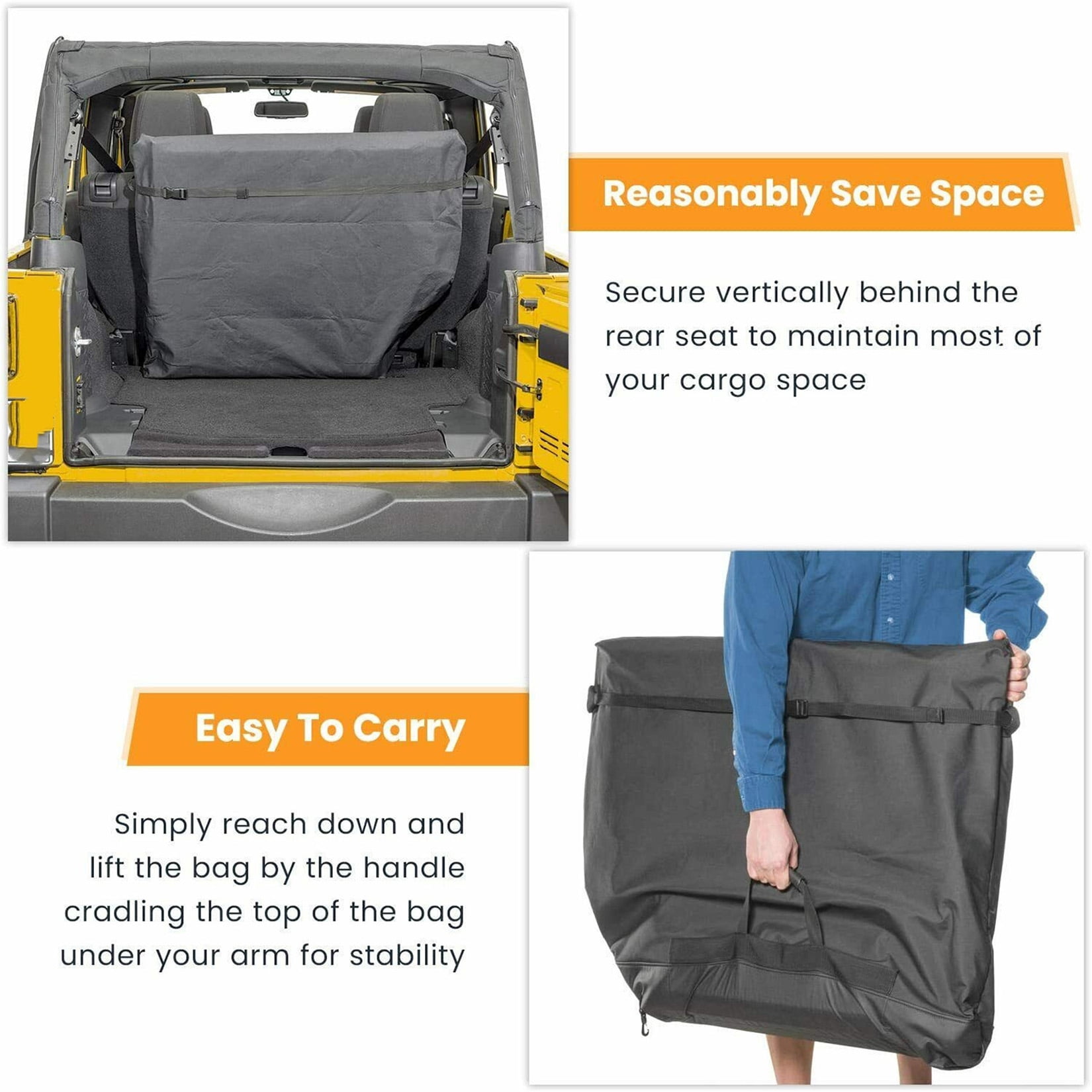 Freedom Panel Hard Top Storage Bag with Handle for 2007-2020 Jeep Wrangler JK JL
