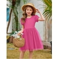 thumbnail image 4 of Vestido Arshiner para niñas de 4 años, rosa intenso, con tutú y tul, 4 of 9