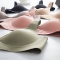 thumbnail image 2 of Ropa interior de látex sin costuras para mujer, sujetador push up ajustable con aro de acero francés sexy y pequeño en el pecho, 2 of 4