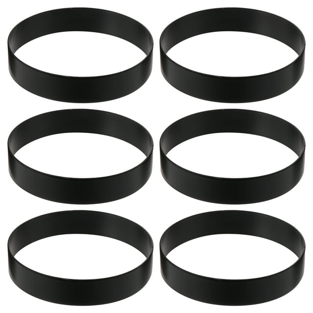 MasteelfCA 6 Pcs Egg Cooker Rings Burger Molds Creative DIY Egg Frying Molds (Black)
