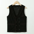 thumbnail image 6 of "Tejiojio Winter DiscountMen's Suit Base Vest, Solid Color Lapel Double Button Vest For Men Casual And Good Match", 6 of 9