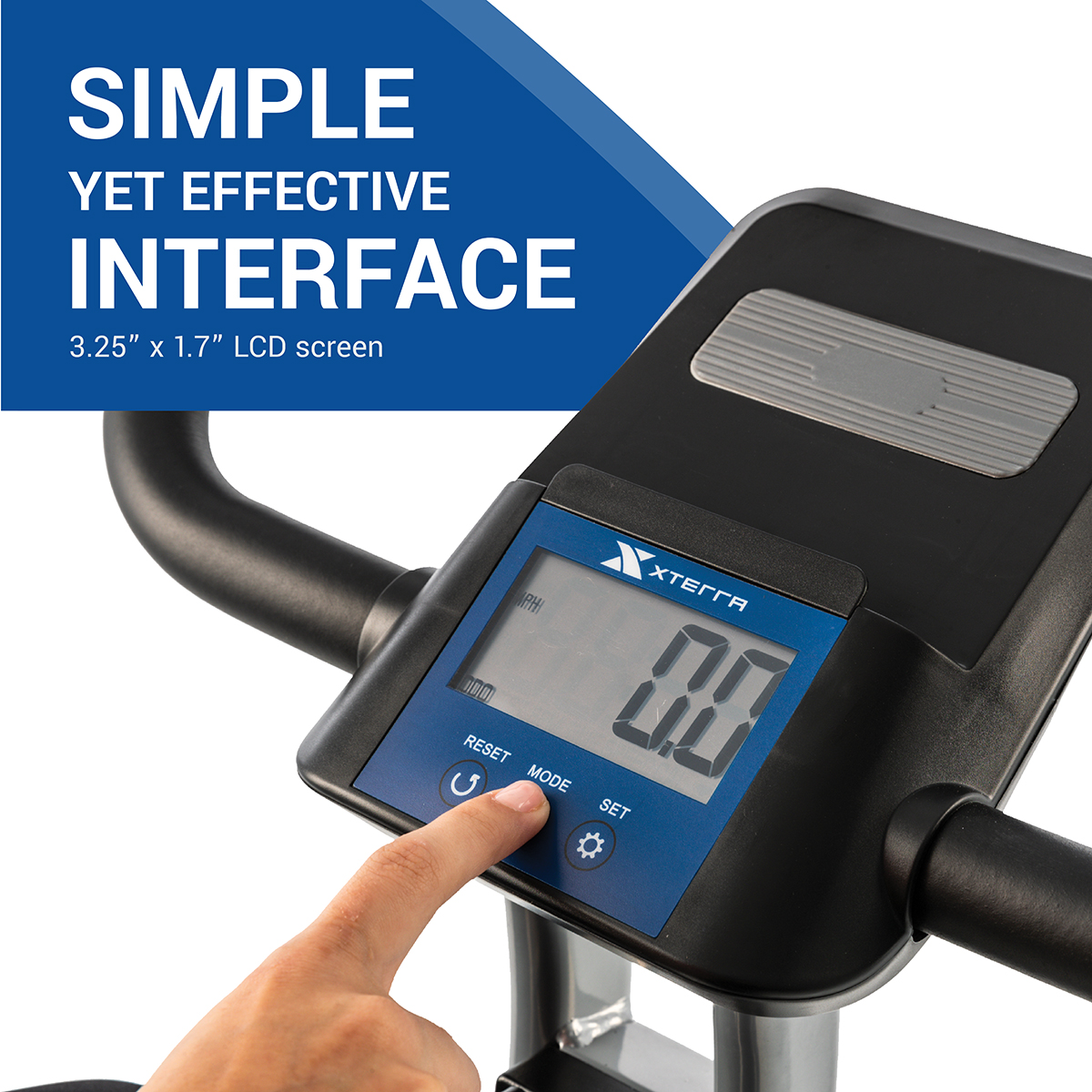 XTERRA Fitness FB160 Compact Folding Stationary Bike with Heart Rate Sensors and Large Padded Seat - image 3 of 9