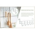 thumbnail image 3 of 2 Pcs 5 Hooks Sturdy Space Saver Over The Door Hook Hanger Rack - Organise Bedroom, Bathroom, Closets - Hang Shirts, Coats, Towels, Robes, Hats, Silver, 3 of 6