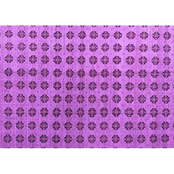 Ahgly Company Indoor Rectangle Abstract Purple Modern Area Rugs, 3' x 5'