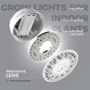Barrina 1-Pack Orbgrow OG09 Puck LED Grow Light 5000K 9W (135 Watt Equiv) Plant Lights for Indoor Plants Full Spectrum Magnetic & Linkable Small Grow lamp Perfect for Plant Shelf
