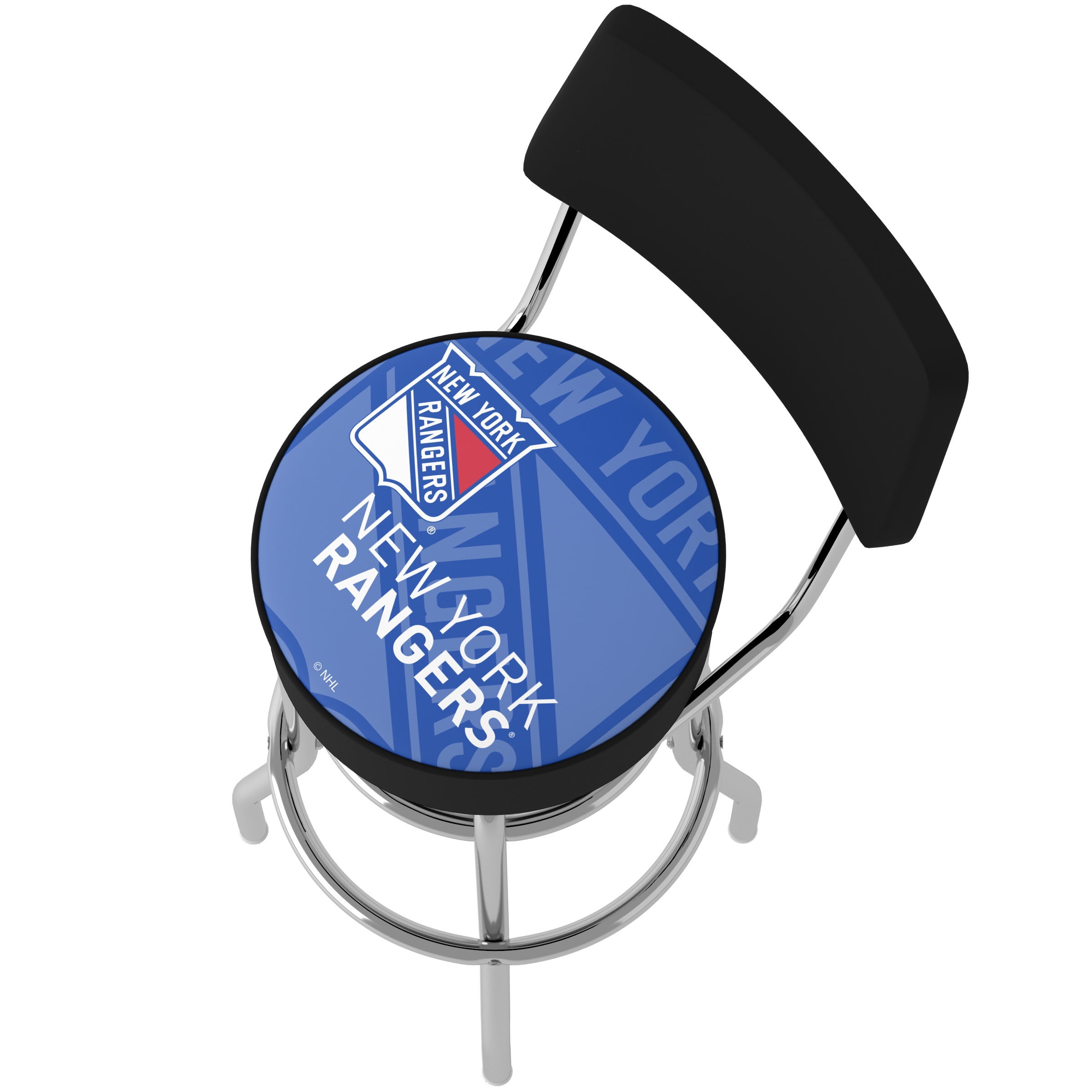 Trademark Gameroom New York Rangers Watermark Bar Stool with Back Rest