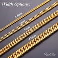 thumbnail image 6 of FindChic 14K Gold Plated Chain for Men, Stainless Steel Cuban Chains Hip Hop Necklace for Anniversary Christmas, 12mm/22'', 6 of 7
