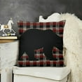 thumbnail image 2 of YINGXI  Red Buffalo Plaid Bear Pillow Cover, Farmhouse Pillow, Farmhouse Decor, Farmhouse Pillow Cover, Buffalo Check Pillow Cover 18x18in, 2 of 5