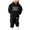 Black#9527, variant on BOOMNY Toddler Girls 2 Peice Sweatsuits Graphic Y2K Long Sleeve Sweatshirts Pants Sets for Kids Comfy Track Suits