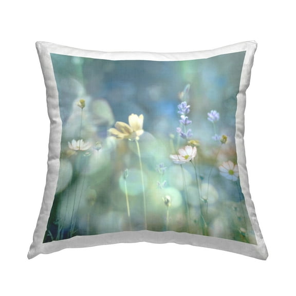 Stupell Industries Green Flower Meadow Decorative Printed Throw Pillow, 18 x 18