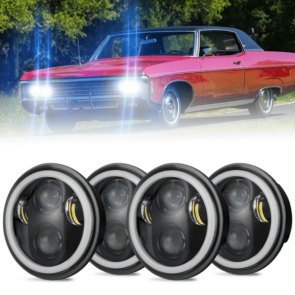 5.75in LED Sealed Headlamp Assembly for Chevy Caprice H5001 H5006 High Low Beam Set 4Pack