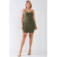 thumbnail image 2 of Plus Size Sleeveless Silky Cowl Neck Bodycon Cami Mini Dress 3XL, 2 of 9