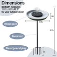 thumbnail image 2 of Feemiyo Solar Powered Bird Bath Fountains for Hummingbirds,Stable Stylish Design with 5-Prong Base Metal Stake Bird Baths Fountai, 2 of 6
