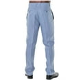 thumbnail image 2 of Bohio Men's 100% Linen Casual Summer Flat Front Pants in (5) Colors - MLP50, 2 of 8