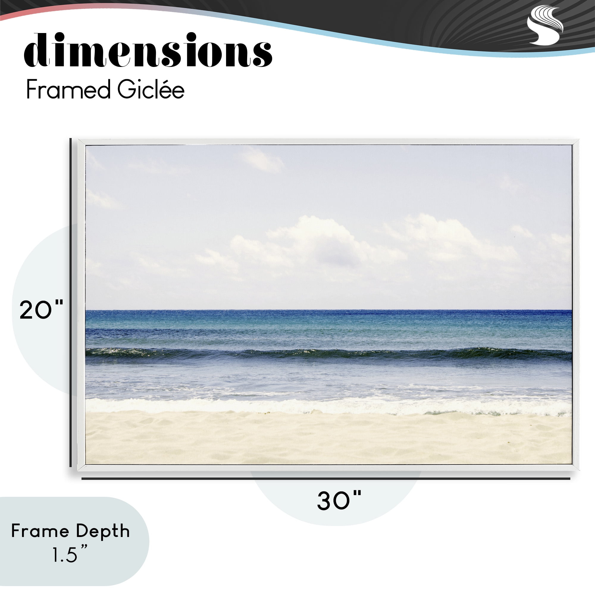 Stupell Industries Summer Seaside Escape White Framed Giclee Art, design by Gemma Bardot