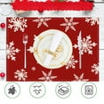 thumbnail image 5 of cpengpj Christmas Snowflake Placemats Polyester Insulated Heat Resistant Table Mats, Red White Festive Dinner Party Decor for Holiday Table Setting, 45x30cm Durable Cloth Dining Accessories, 5 of 6