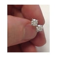 thumbnail image 3 of 1.70 cttw 14K Boucles d'Oreilles Rondes Blanches à Vis, 3 of 4